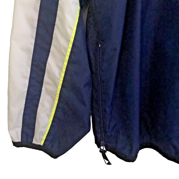 Adidas 3 Stripe Full Zip Windbreaker Jacket Mens Size XL Wooshing 90s VTG Neon - Picture 10 of 16